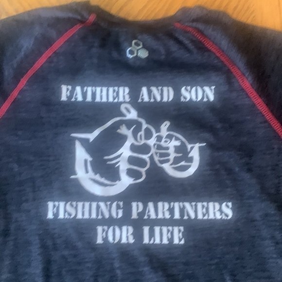 Father Son Fishing partners for life Tek Gear short sleeve shirt - Picture 6 of 6
